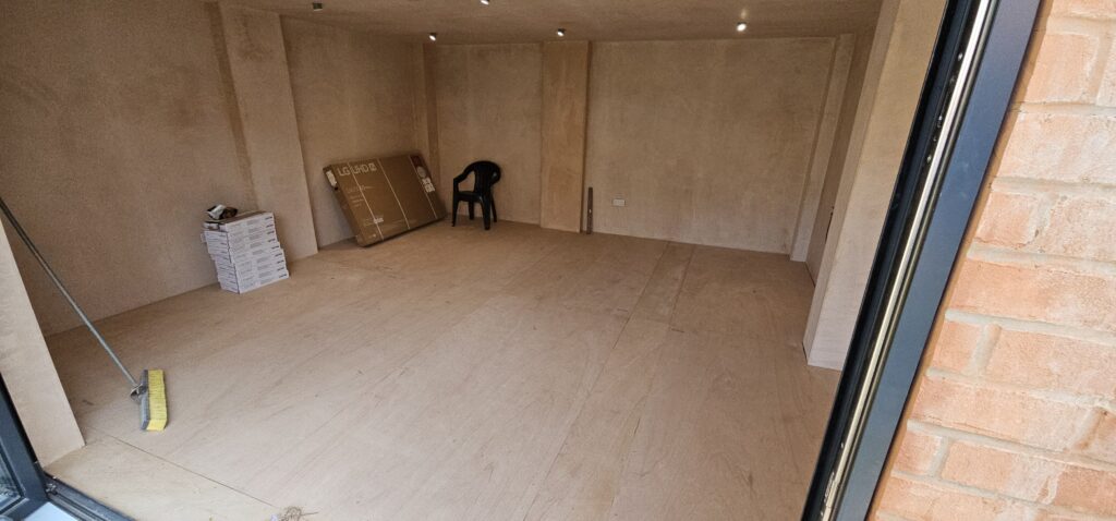 Finished garage conversion ready for use