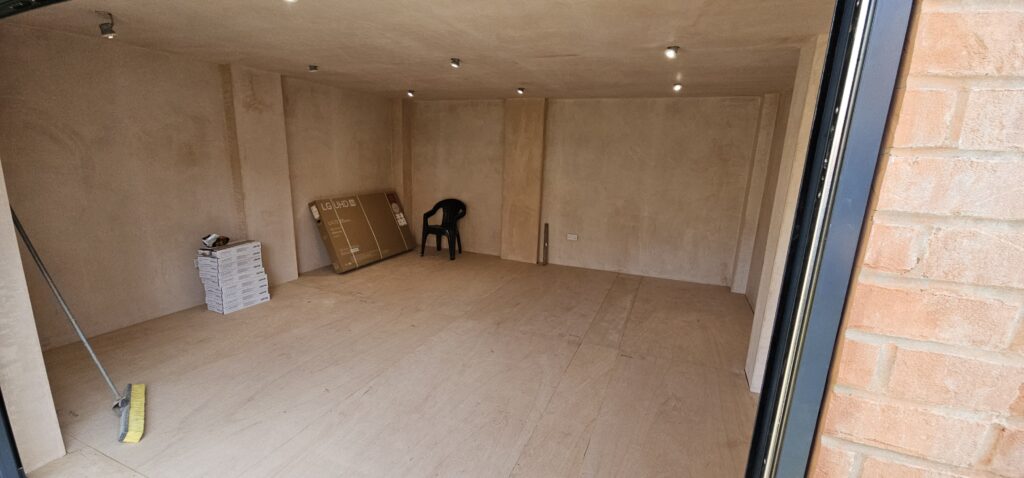 Finished garage conversion ready for use