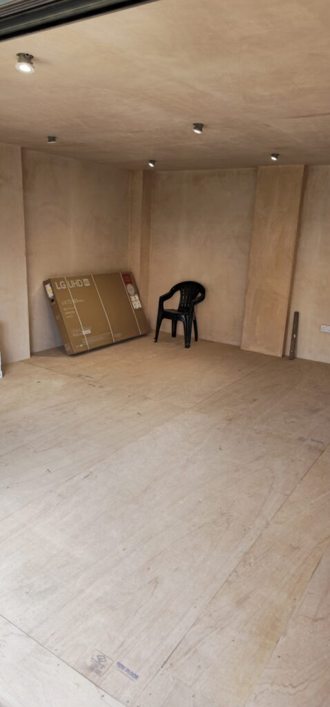 Finished garage conversion ready for use