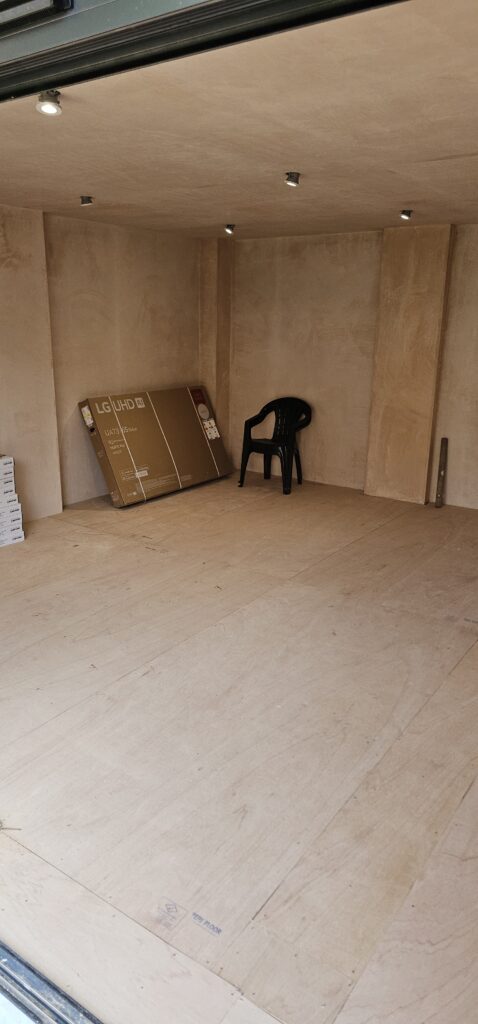 Finished garage conversion ready for use